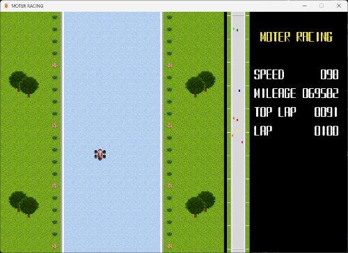 MoterRacing凍った道路画面